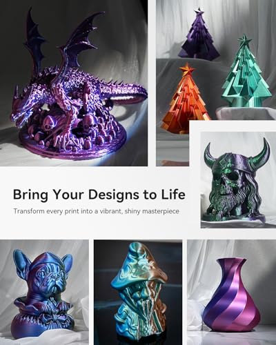 Image of SUNLU Silk Tri Color PLA+ Filament 1.75mm, Black Gold Purple 3-in-1 Coextrusion Multi Color PLA Filament, 360Color-Shifting Chrome-Like Shine, ±0.02mm Accuracy, 1kg Reusable Spool (2.2lbs)