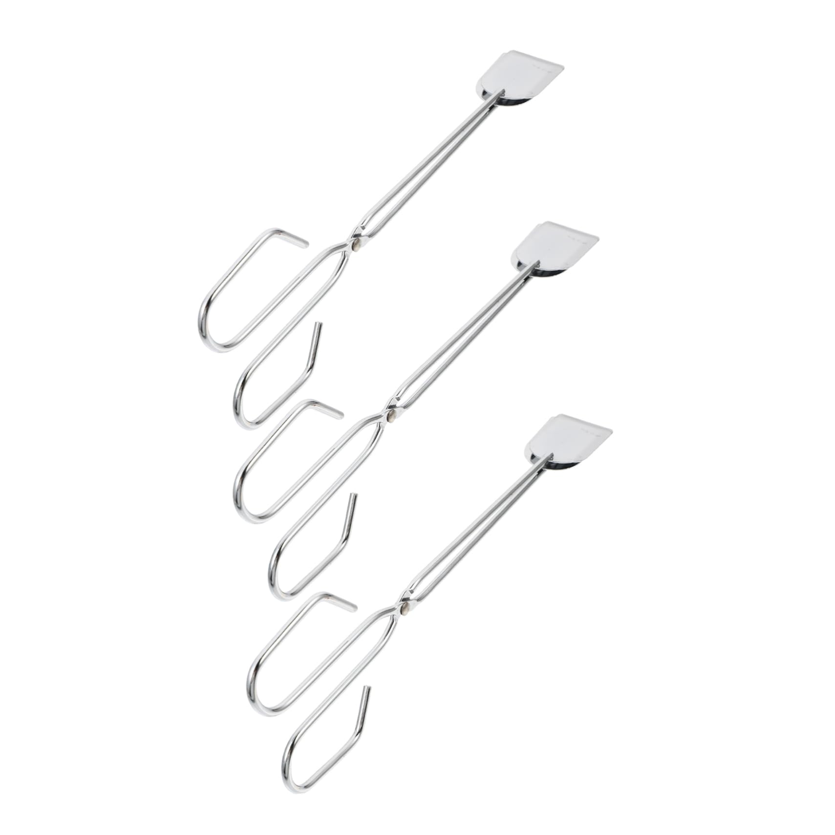 POPETPOP 3Pcs Bbq Tool Scalding Charcoal Clamps with Ergonomic Handle Long Log Tongs for Fire Management for Grilling and Parties