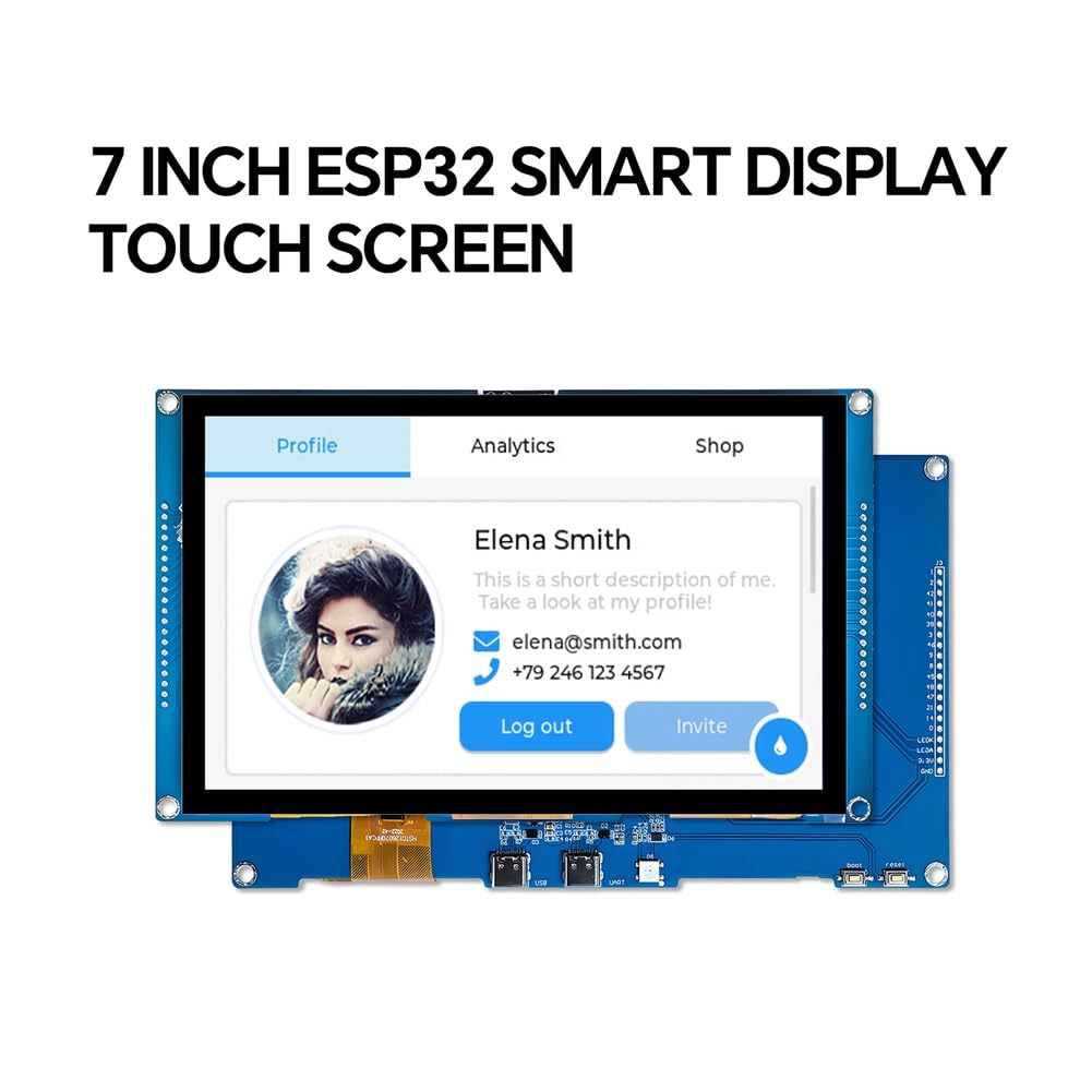 7- - Entwicklungsboard mit Touchscreen 800x480 LVGL WiFi&BLE HMI RGB LCD -Display Bildschirm