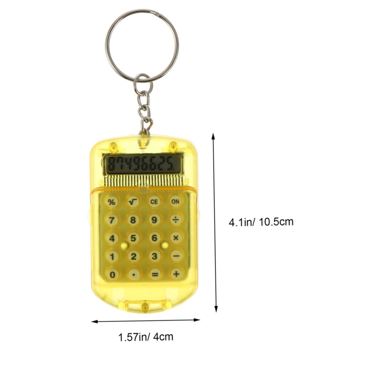 BRIGHTFUFU 4pcs Mini Keychain Calculators 8 Digits Calculator for Boys and Girls Adults Small Key Ring