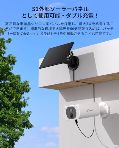 ieGeek ソーラーパネル S1対応 3W