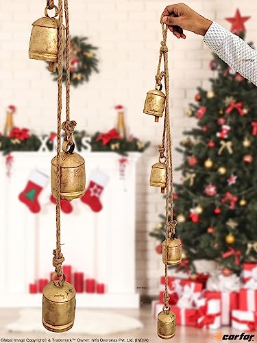 Rustic-Style-4-Bells-Cluster-Handmade-Metal-Harmony-Christmas-Hanging-Cow-Bells-on-Jute-Rope-Cylinder Rustic Style 4 Bells Cluster Handmade Metal Harmony Christmas Hanging Cow Bells on Jute Rope Cylinder