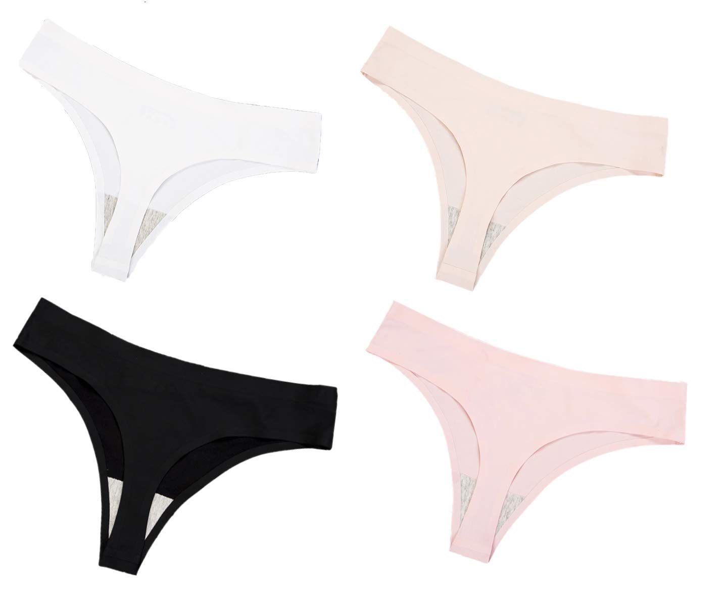 Buy (4 Colors Set) Set Of Women Thongs String GString Bikini MidRise