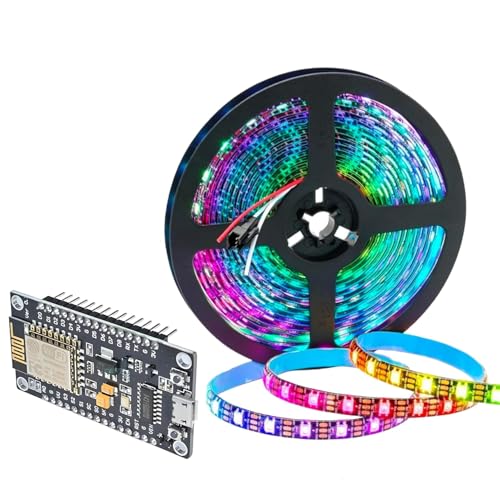 WS2812B RGBIC Pixel Strip + ESP8266 IoT Board Combo | 5M 60LEDs/M...