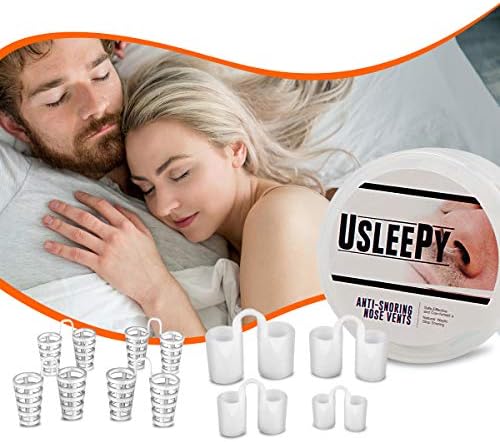 Upgrade Snoring Solution Device, 8 Set Anti Snoring Nasal Dilator 4 Size Nose Vents Stop Snoring Aid Snore Stopper Reduce Snoring for Ease Breathing Comfortable Sleeping Snore Relief