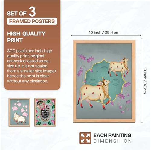 Image of NoWorries Wall decor paintings for living room - Wall frames for home decor /Wall hangings Home decor items - (Synthetic Engineered Wooden Frame) (MIN -8, 10x13 inches)
