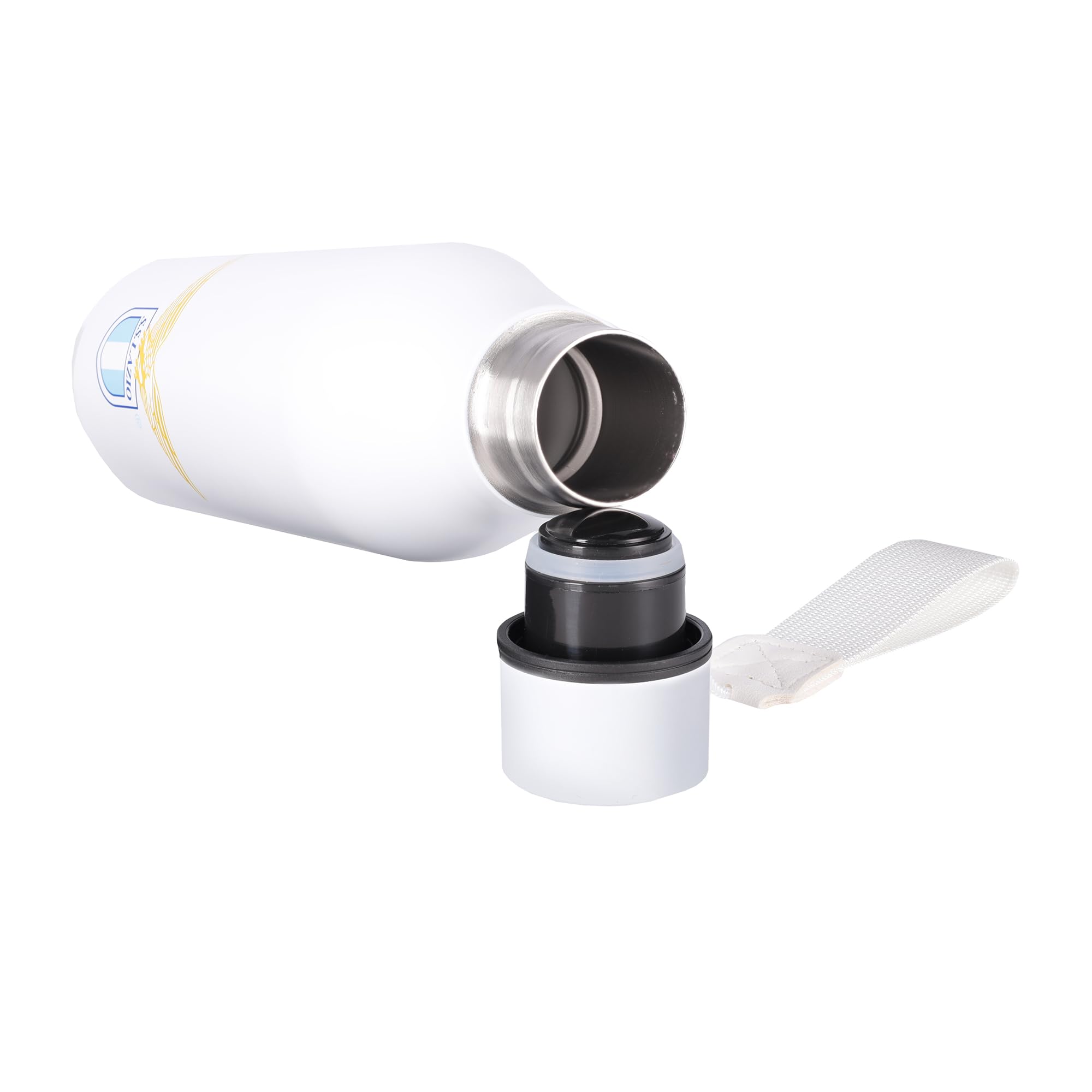 Only4fan S.r.l. Ss Lazio Trinkflasche/Thermosflasche mit Zugband, offizielles Produkt, Unisex, Erwachsene, weiß, einzigartig