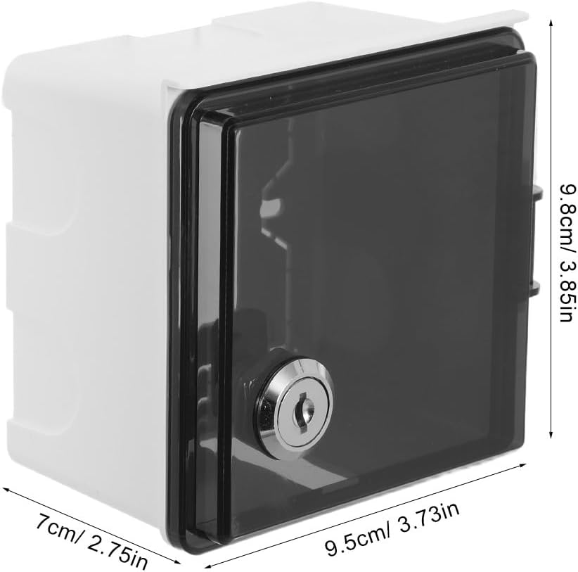 Locking Outlet Cover - Weatherproof Receptacle Cover with Lock and Key - Wall-Mounted Waterproof Outdoor Electric Sockets Case for Home Safety Black