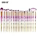 Clearance 20Pc Professional Makeup Brush Cosmetics Brushes Set for Powder, Liquid, Cream, Eye Shadow, Eye Brow and Foundation by TOPUNDER