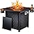 Ciays Propane Fire Pit, 28-inch Fire Pit Table with Two Cup Holders, 50,000 BTU Steel Gas Fire Pit with Pulse Ignition System, Perfect for Patio, Garden & Backyard Gatherings, CIFPT11B, Black