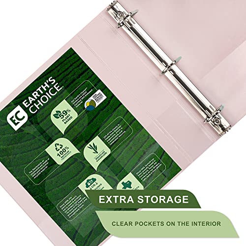 Samsill Earth's Choice, 1.5-Inch Durable D-Ring View Binder 4 Pack, Usda Certified Biobased, Eco-Friendly, Boho Assortment #TOP3