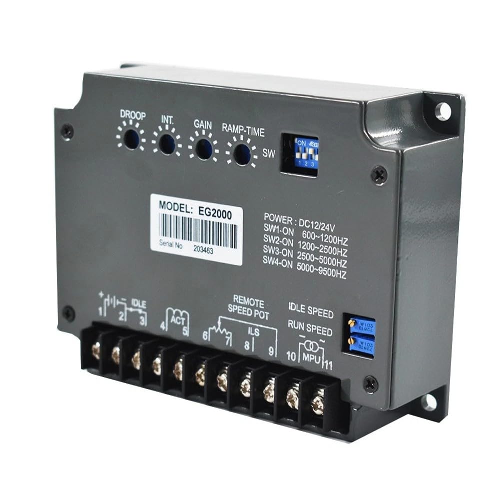 EG2000 Generatorregler Motorsteuerung für Diesel-Benzin-Erdgas, PID-Regelung 12V-24V, Rauchbegrenzung