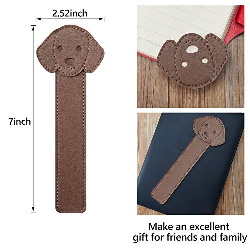 3 Pieces Faux Leather Dog Bookmarks Pu Animal Puppy Bookmarks Handmade Personalized Reading Page Markers For Bookworms Book Lovers Writers Relatives Friends Men Women Teen Boys Girls, Brown #TOP1