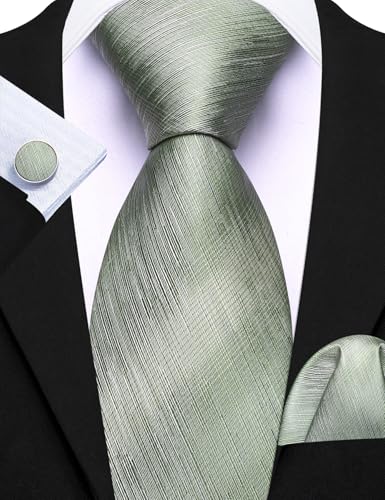 Image of Barry.Wang Designer Mens Tie Sets Collection, Eleagnt Gift Box Tie Clips Handkerchief Cufflink Set