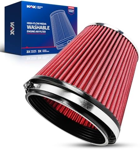 RED 6" 152mm Inlet Truck Air Intake Cone Replacement Quality Dry - Foto 9