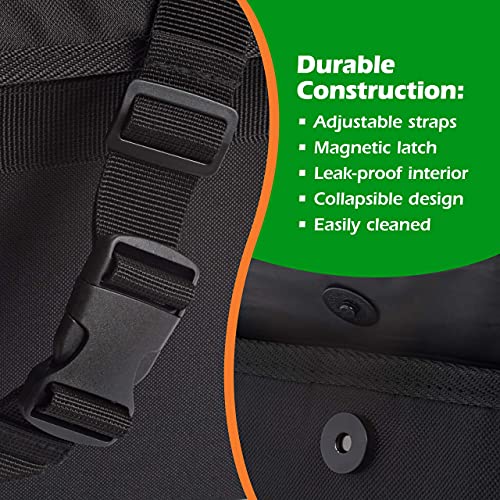 Image of Drive - Collapsible Car Trash Can with 20 Bags - Leakproof, Black, Medium