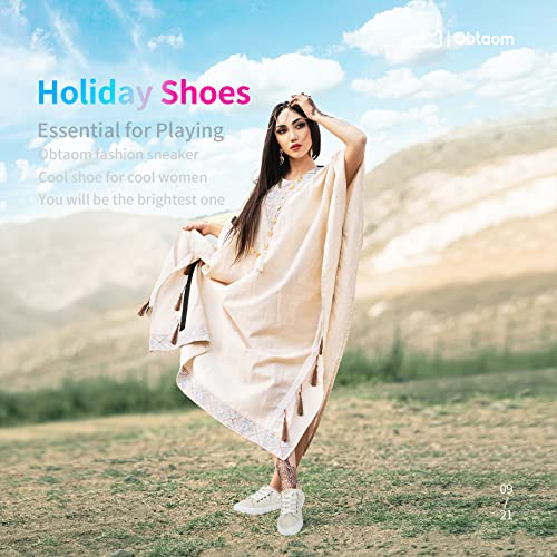 Image of Obtaom Women Canvas Mules Memory Foam Clipper Fashion Sneakers Comfortable Slip-On Mule Backless Holiday Shoes