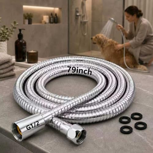 Shower Hose Extra Long 79 Inch, Stainless Steel...