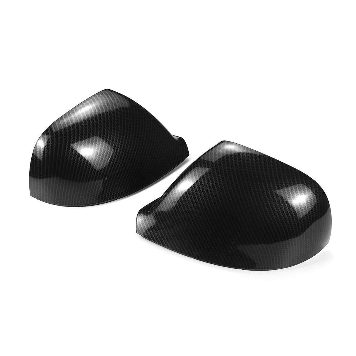 Espejo Retrovisor Coche Vista Trasera Coche Espejo Lateral Repuesto Tapa Cubierta Visión Trasera Negra Para Transporter T5 T5.1 2010-2015 T6 2016-2019 (Color : Carbon Fiber Look)