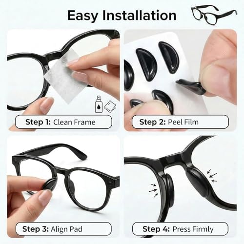 Ziabeb 10 Pairs Silicone Anti-Slip Nose Pads for Ray-Ban Meta/Wayfarer Glasses — view 7