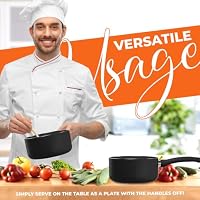 Utopia Kitchen Saucepan 2 QT Detachable Handle with Lid Grey Black — image 7