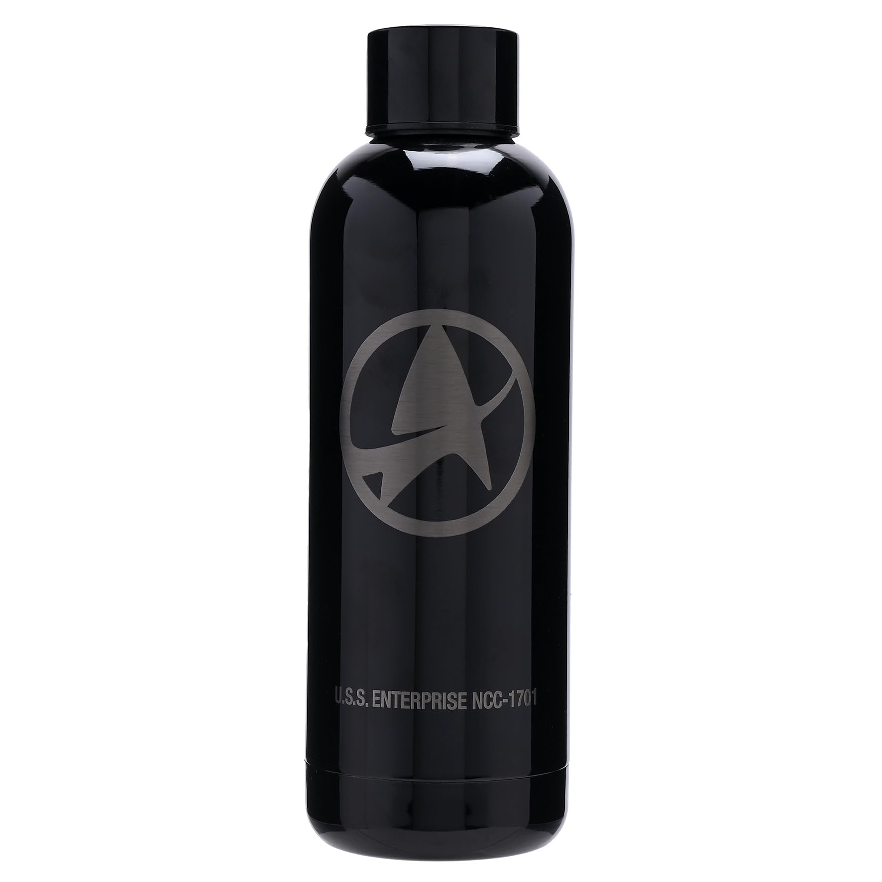 Star Trek U.S.S. Enterprise NCC-1701 Bouteille d'eau (500 ml) | Bouteille isotherme à double paroi en acier inoxydable anti-fuite | Produit officiel Star Trek pour les fans et les collectionneurs