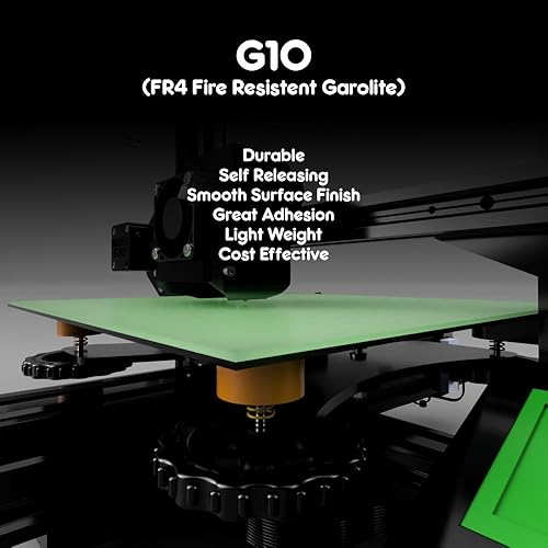 Superficie de construcción Garolite G10FR4 prémium para impresión 3D, alta durabilidad, autoliberación, compatible con Ender + CR10S - Disponible en