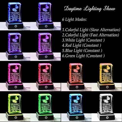 Image of Thank You Gifts for Women Men - Crystal Engraved Decor with led light Presents for Teacher Doctor Nurse Boss Coworker - Inspirational Appreciation Gift for Female Male Leader Best Friends Grateful