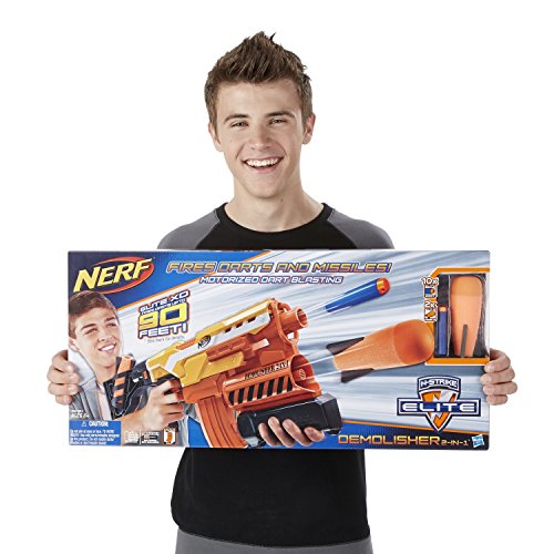 Nerf - Lanzadardos Demolisher 2 en 1 Elite (Hasbro A8494EU4)
