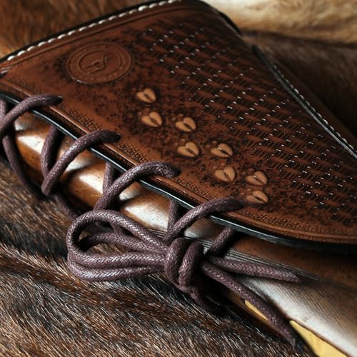 TOURBON Vintage Leather No Drill Cheek Rest Buttstock Protective Pouch, Hunting Shooting Recoil Pad with Rifle Shotgun Shell Ammo Holder (Without Shell Holder)