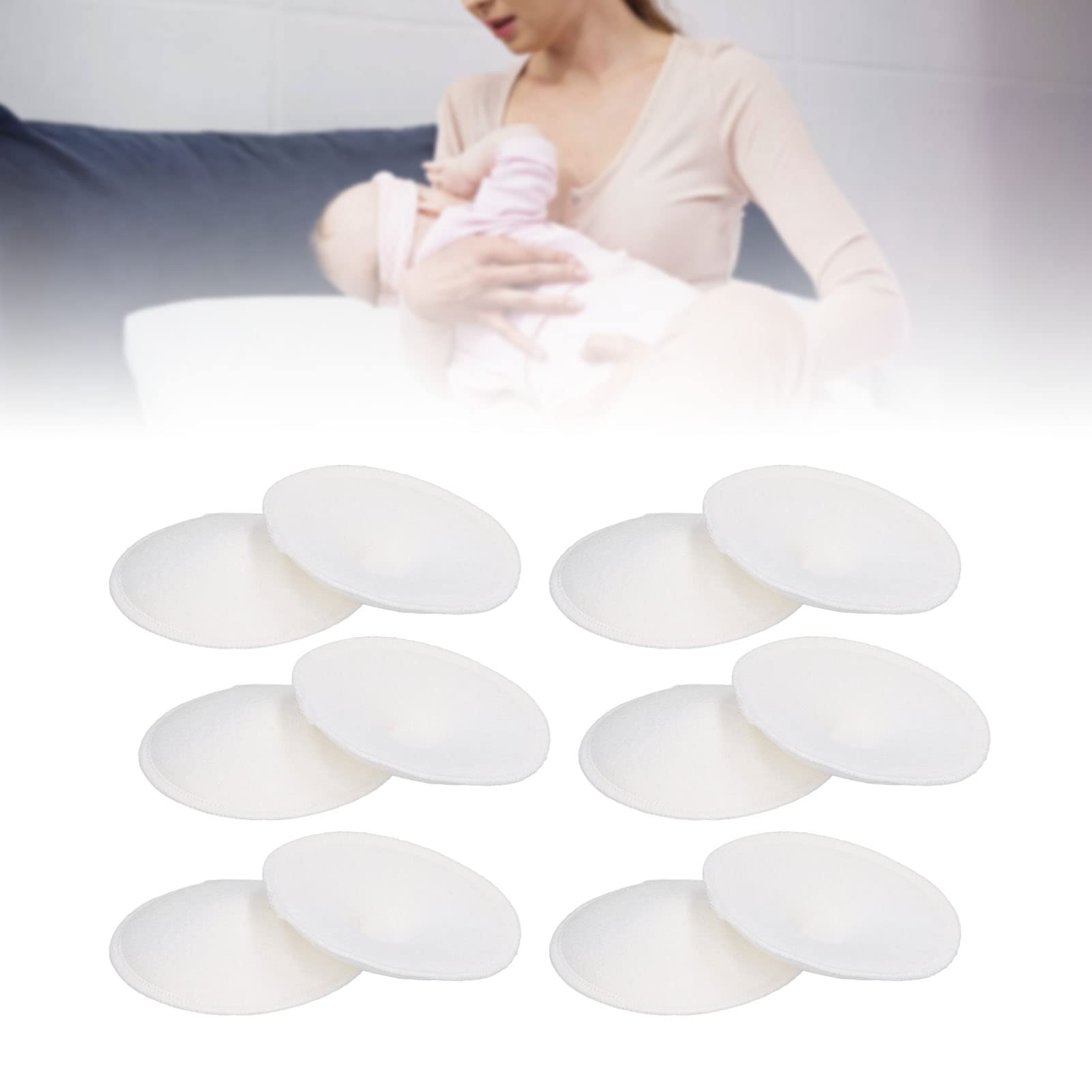 Voluxe Breast Pads, Resuable Feeding Breast Pads Long Term Use Washable Cotton for Maternity Breast Feeding for Pregnant Woman - Image 2