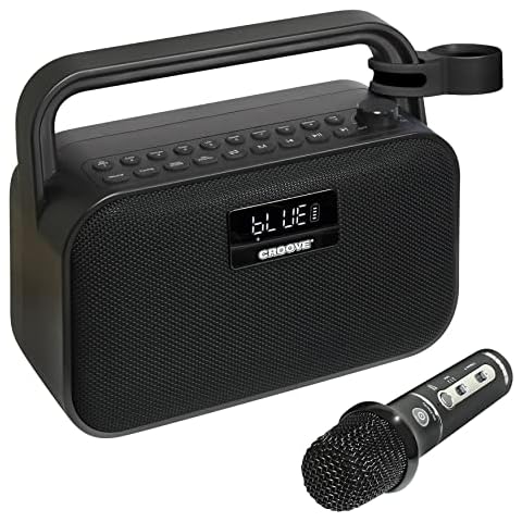 Croove Boombox Party Speaker with Microphone - Wireless Portable Karaoke Machine for Kids and Adults, Super Sound System - Bluetooth Speakers with Subwoofer - Great Gifts for Boys & Girls of All Ages Cover
