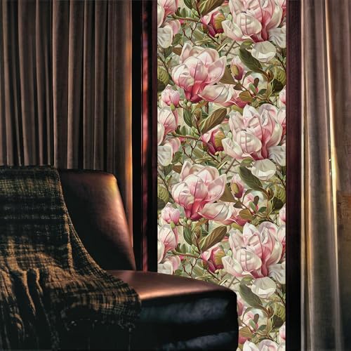 Vinilo para ventana 40x300 cm decorativo rosa y verde miniatura 2