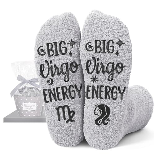HAPPYPOP Virgo Socks - August September Birthday Gifts for Teens Astrology Constellation Horoscope Presents Birthday Gifts for Women Men