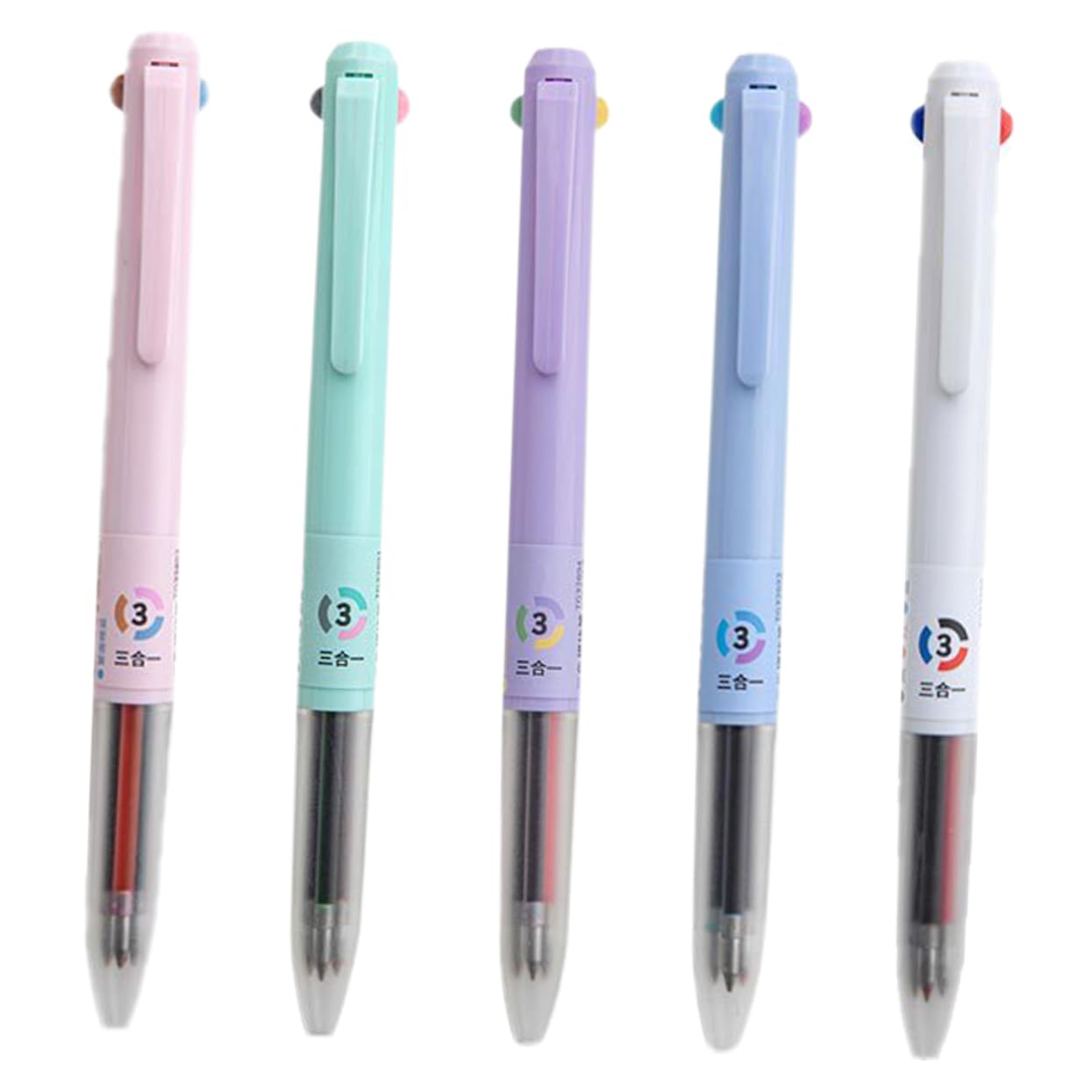 Amazon | EXCEART 5個 3色ゲルペン 卓上ボールペン かわいいボールペン  