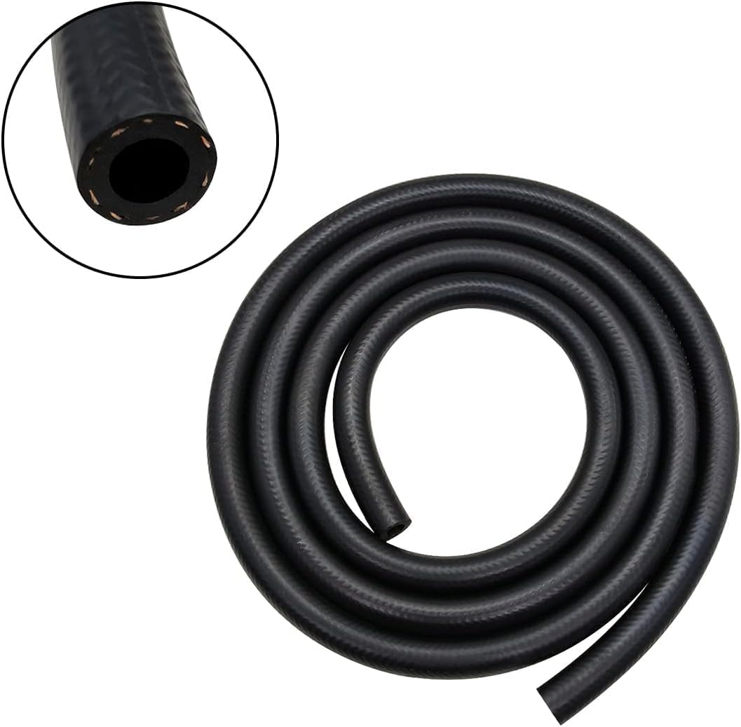 YSIL 1"(25mm) ID×1.36"(34.5mm) OD 6.6FT NBR Fuel Line Hose Transmission Push on Lock Tube for Oil Systems Engines Black 300PSI