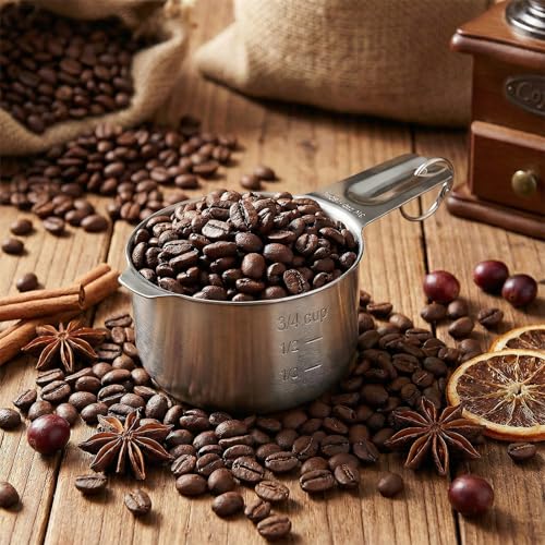 Vaso medidor 3/4 taza acero inoxidable 180 ml miniatura 3