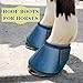 WENQUSEN Professional Equestrian Bell Boots, Navy Blue Ballistic Nylon No-Turn Horse Hoof Protective Cover with Padded Rim, 1 Pair