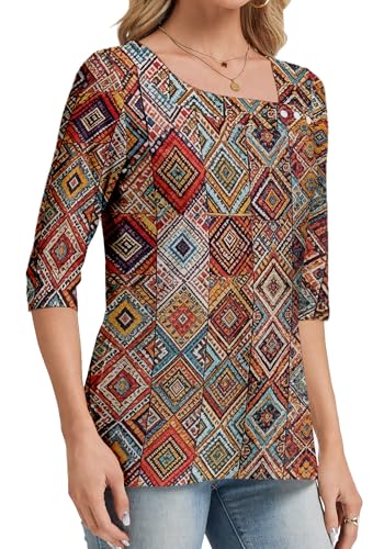 Dimur Women's Asymmetrical Neck Blouse - $7.99 Casual & Business Top - Image 3