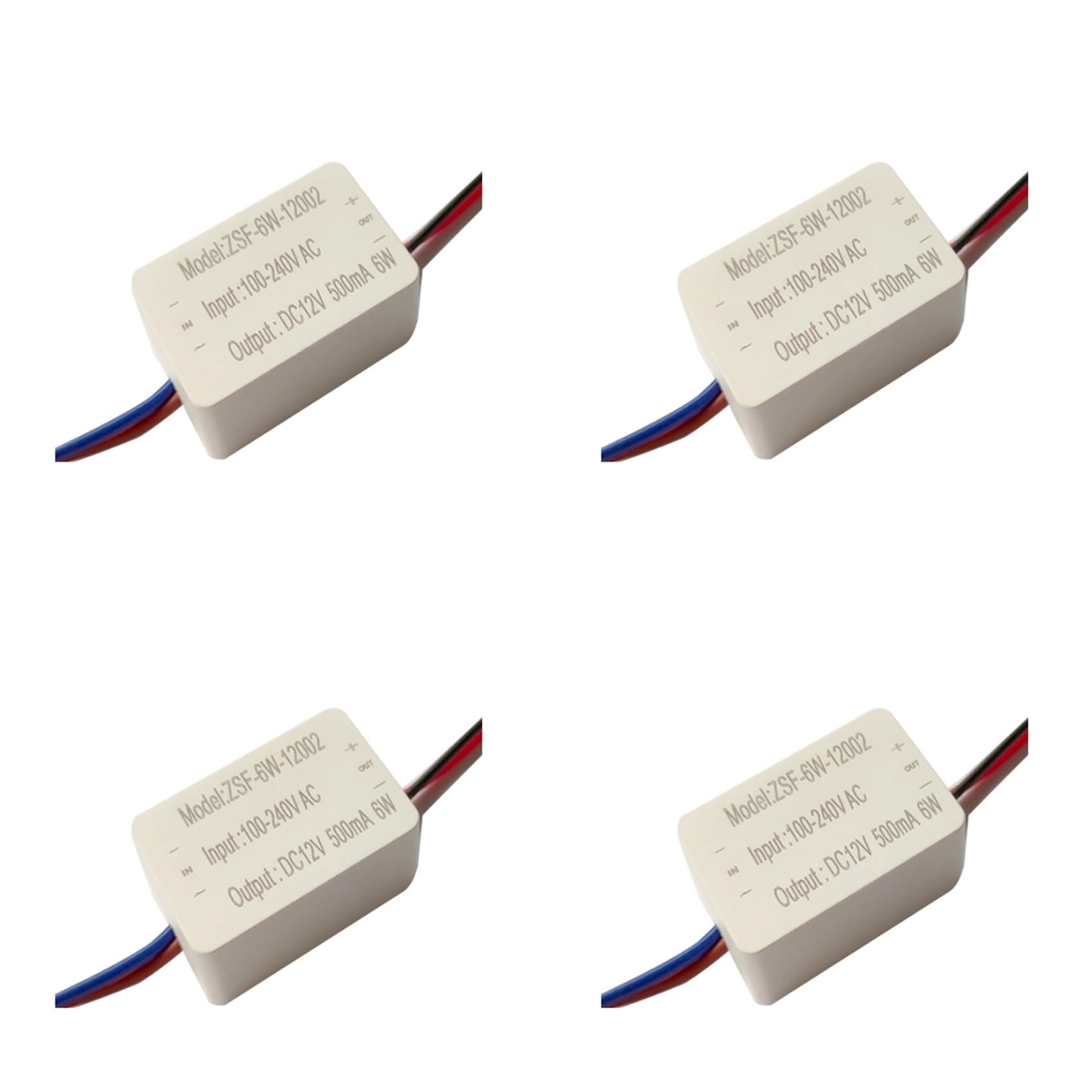 Jnchdghwa As Shown 4X Led Driver For Cabinet Lamp Constant Current Constant Voltage Ac100-240V To Dc12v 6W Power Supply 500Ma Low Voltage