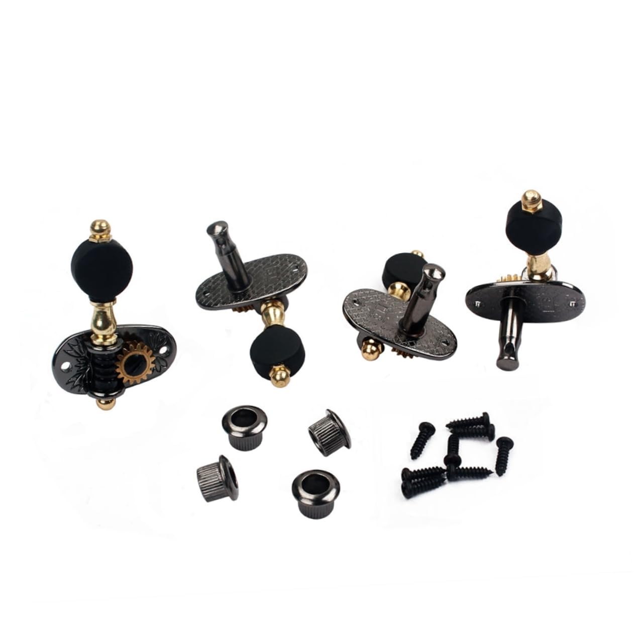 4 Piezas Afinación Ukulele Izquierda y Derecha con Botones de Plástico Vintage y Férulas Accesorios de Reemplazo Afinar Instrumentos de Cuerda