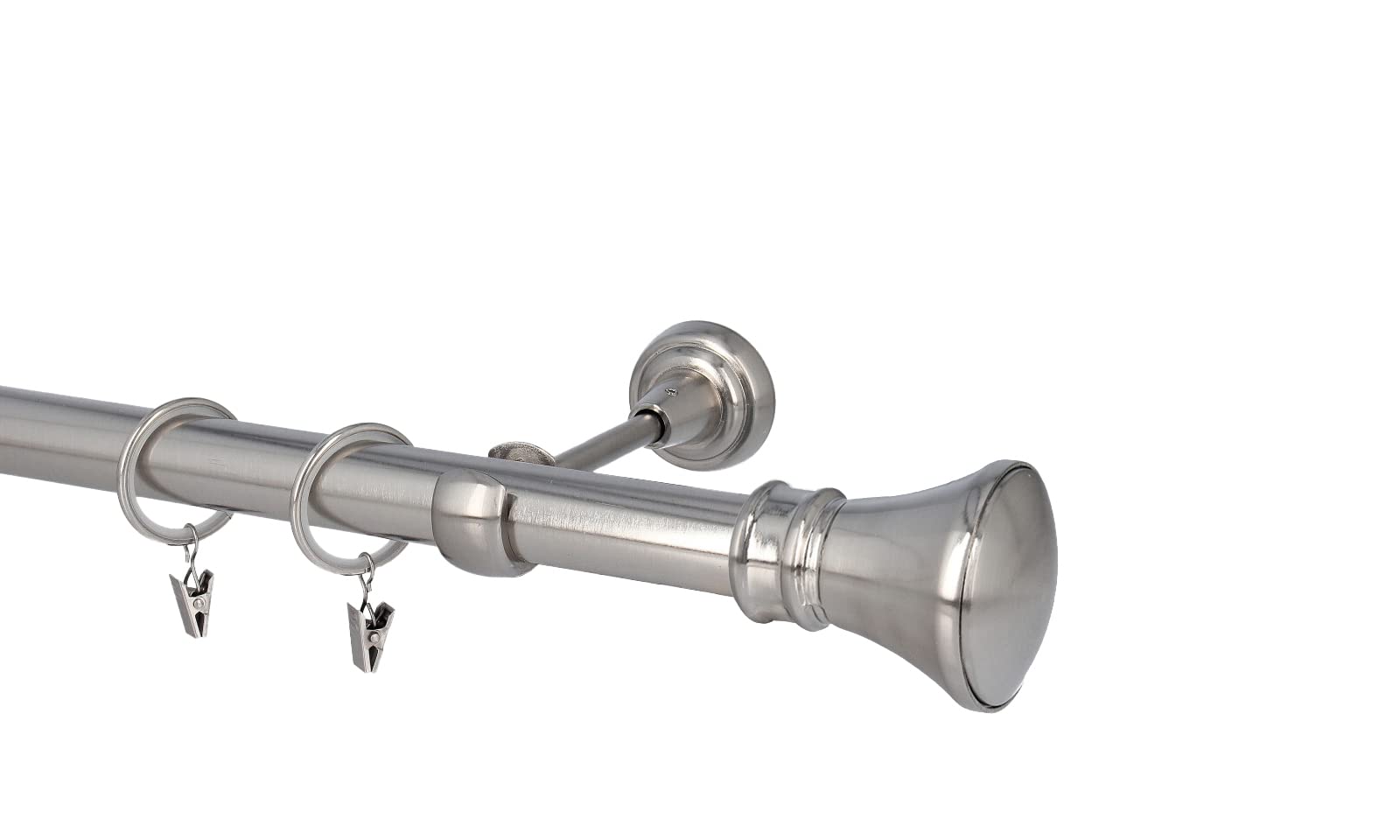 25mm Kit de tringle a rideau Metal Fixation murale Acier Inoxydable 180 cm Idaja