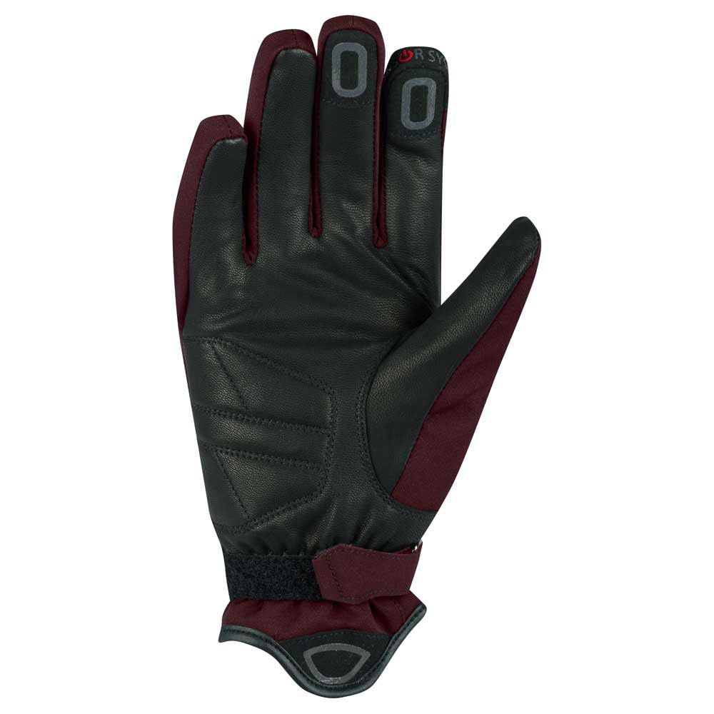Bering Trend wodoodporne damskie rękawice motocyklowe, burgund, S