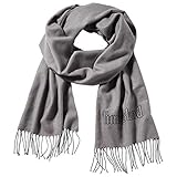  Timberland Solid Scarf Chain Stitch Herren-Schal, Grau onesize