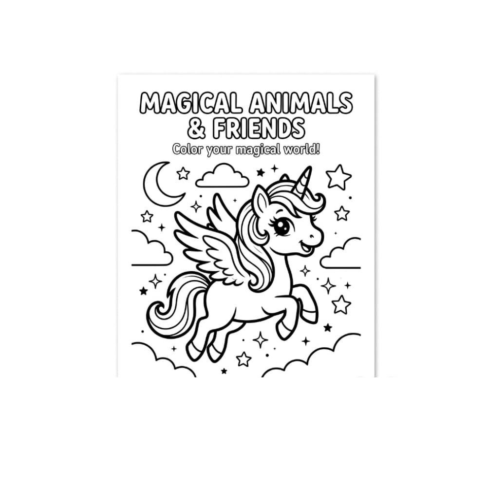 MAGICAL ANIMALS&FRIENDS: MAGICAL COLORING BOOK FOR KIDS|FUN&EASY DESIGNS