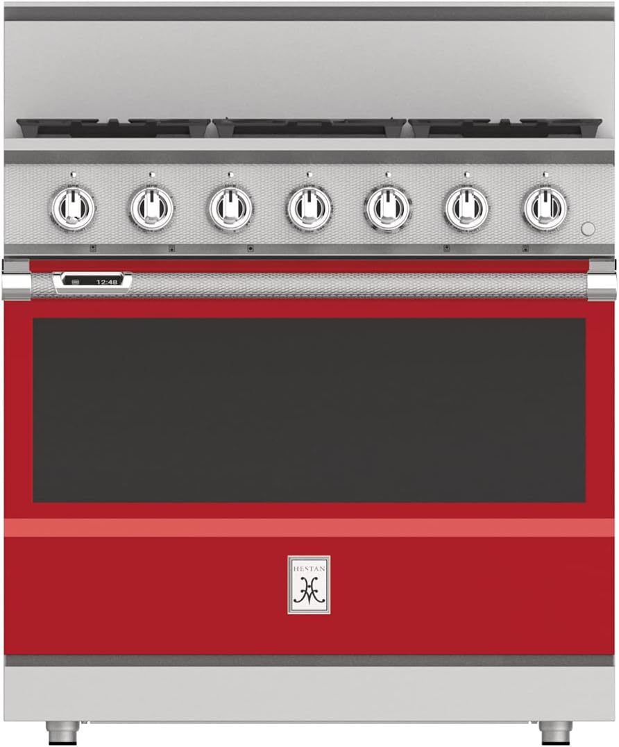 Hestan KRD365-NG-RD 43 Inch Wide 5.8 Cu. Ft. Free Standing Dual Fuel Range, 36" 5 Burner, Matador