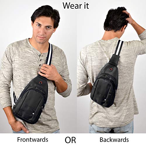 WESTEND Crossbody Nylon Sling Bag Backpack with Adjustable Strap2