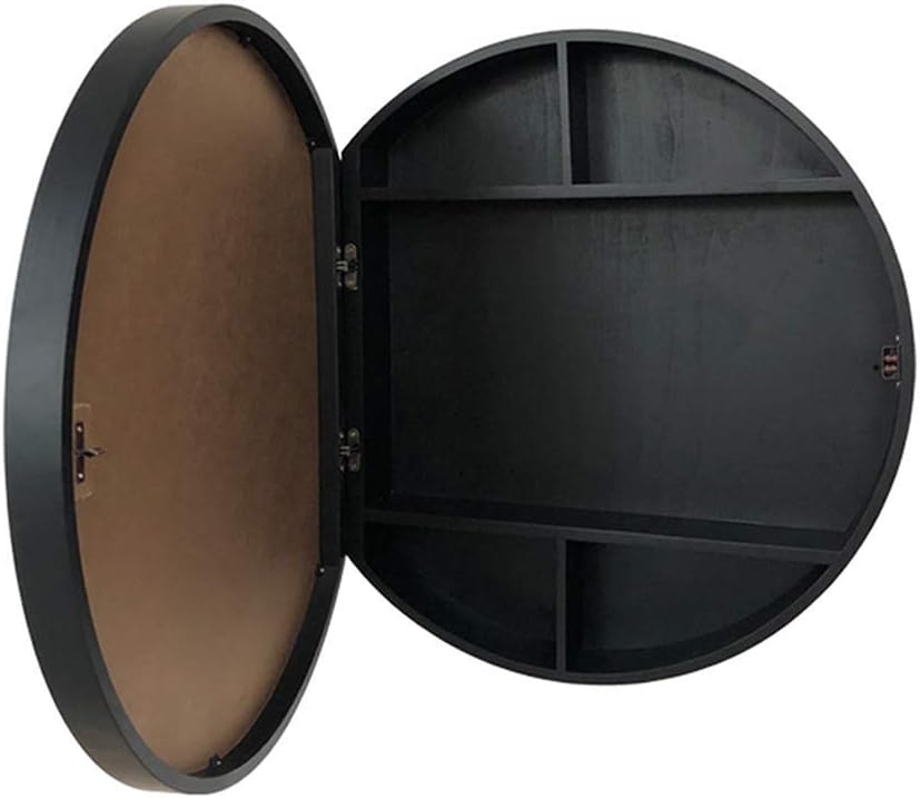 SDK Round Bathroom Mirror Bathroom Wall Storage