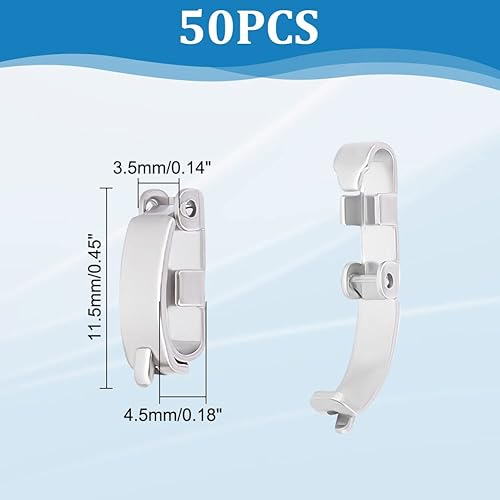 Miniatura 6 de UNICRAFTALE 8 juegos de 1.102 in 304 de acero inoxidable plegables de cierre ovalado para joyería, juego de cierre plegable, pequeño cierre de