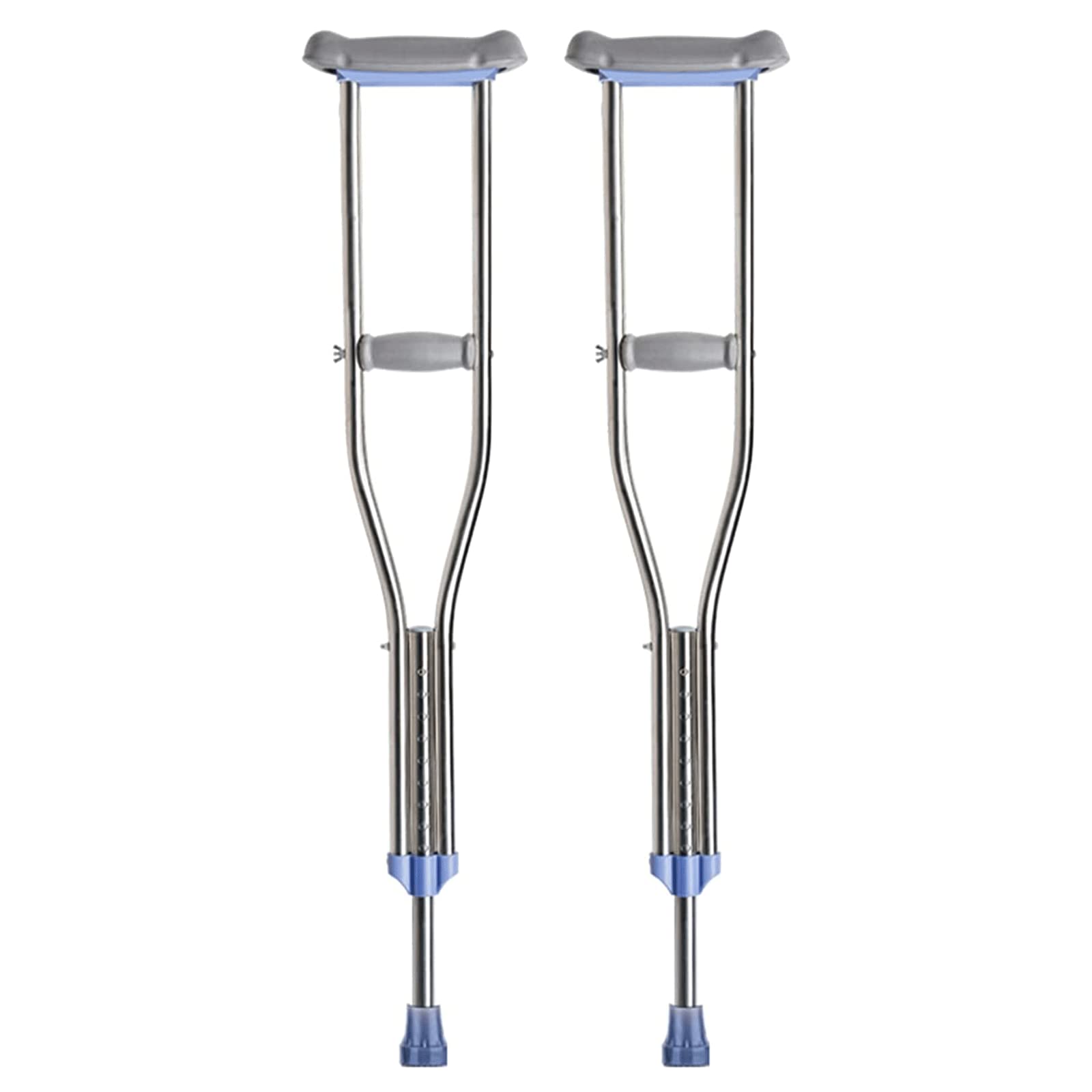 Stampelle da Passeggio 1 Paio di Stampelle Ascellari per Adulti per Camminare Stampelle Leggere in Alluminio Regolabili in Altezza Bastoni da Passeggio Medici ergonomici per Donne Uomini Peso Massim